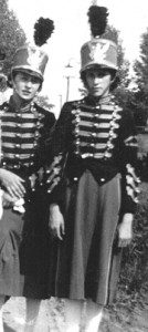 1930s Franco-American Girls in Marching Drill Team Uniforms